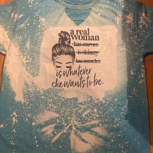 New distressed bleached custom T-shirt